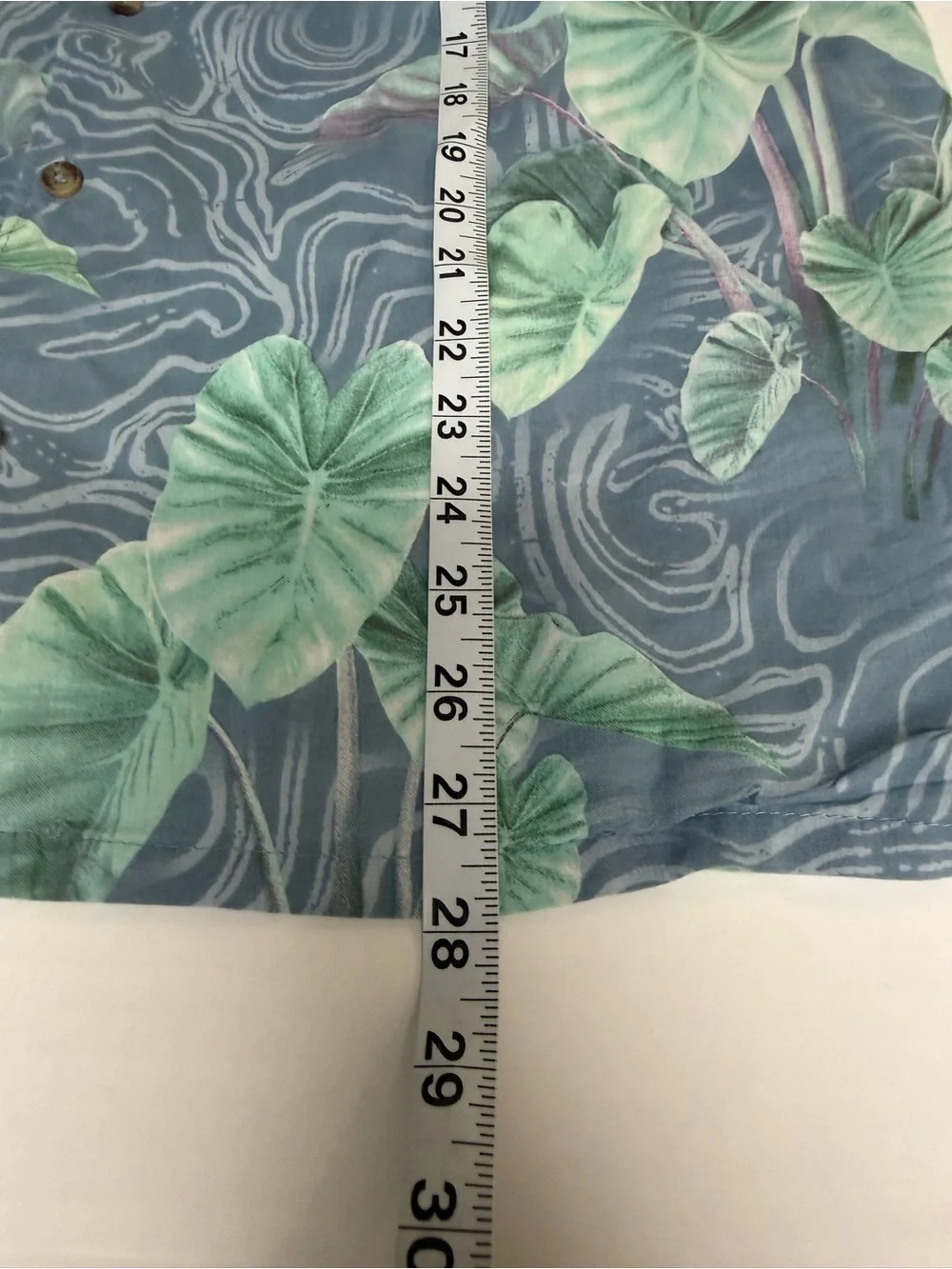 Billabong Gallery blue and green floral button down, men's small